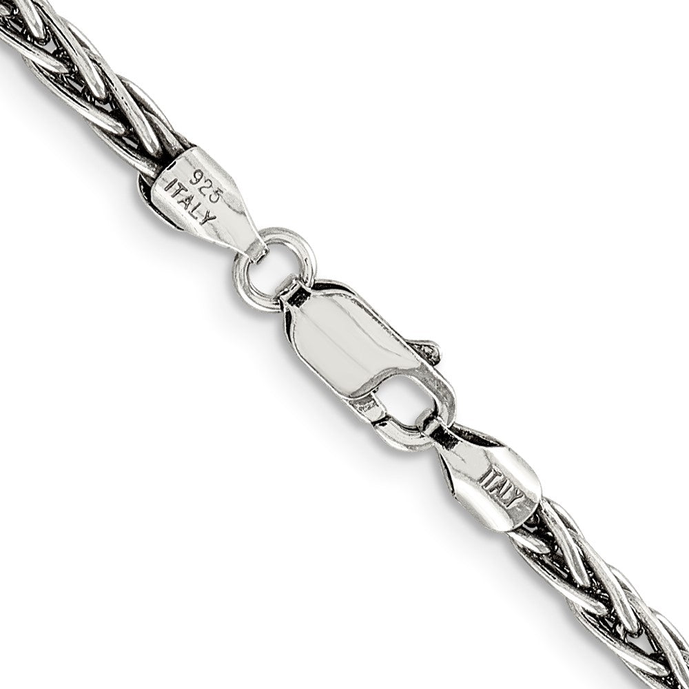 Buy Exclusive 3.25mm Antiqued Sterling Silver Solid Square Spiga Chain - Stylish Value!