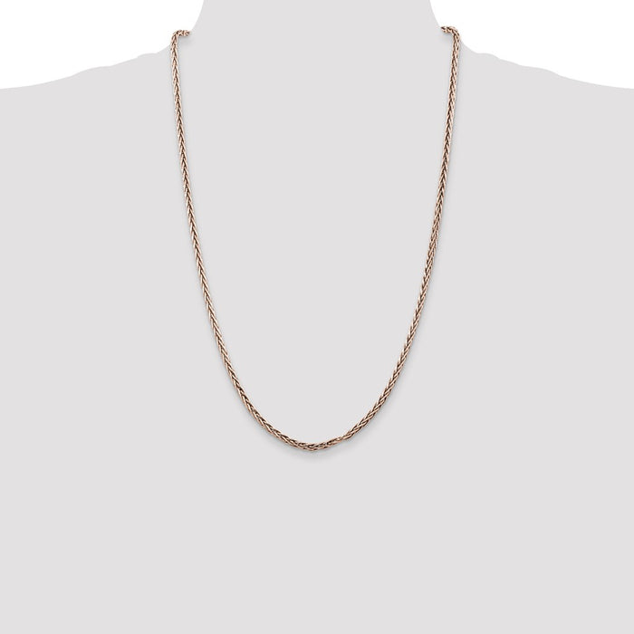 High-Quality Antiqued Sterling Silver 3.25mm Solid Square Spiga Chain - Stylish Value-4