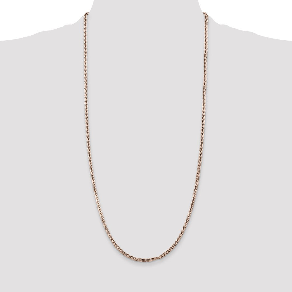 High-Quality Antiqued Sterling Silver 3.25mm Square Spiga Chain - Stylish Value