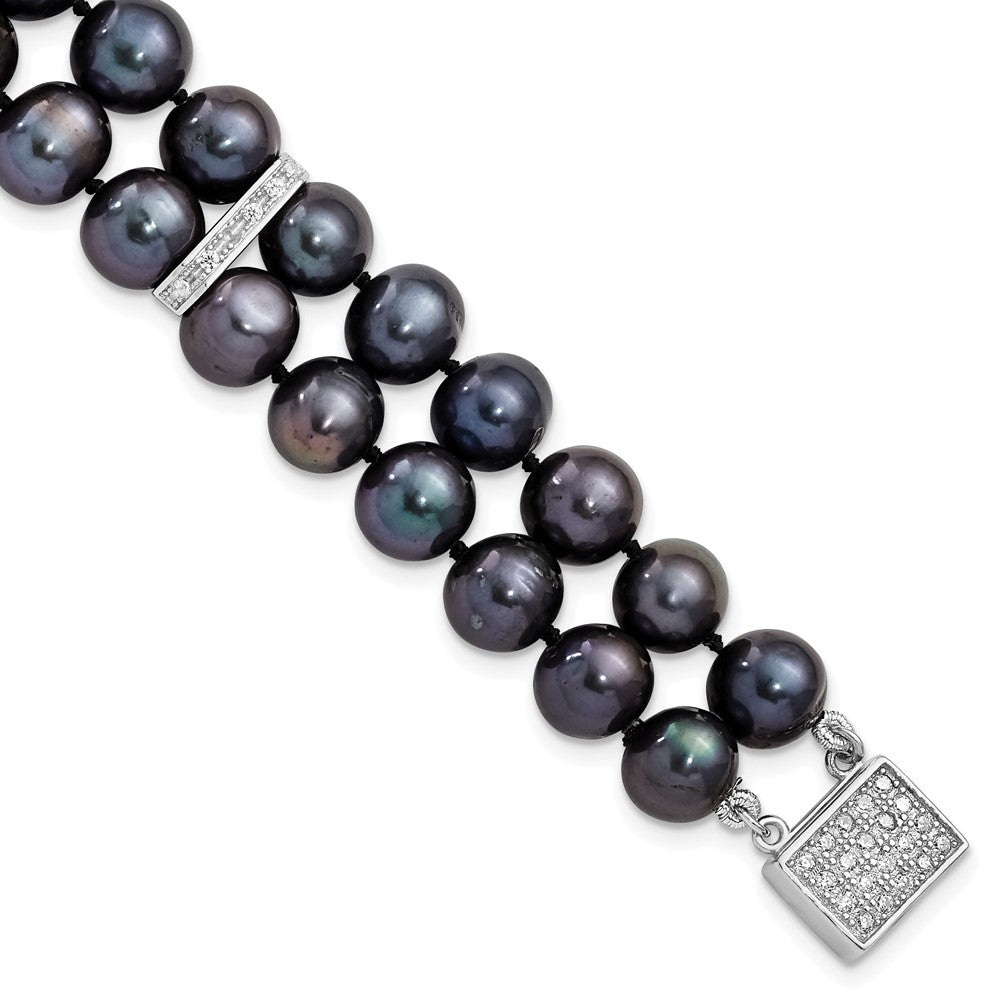 Buy Exclusive Rhodium-Plated Sterling Silver Bracelet with 7-8mm Pearls, Stylish!