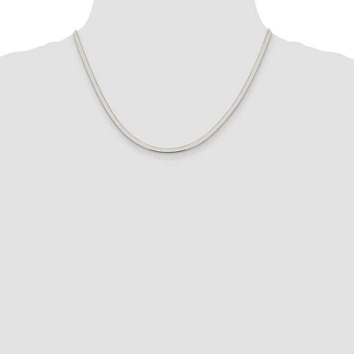 Buy Stylish 3mm Sterling Silver Magic Herringbone Chain - Affordable Luxury!-4