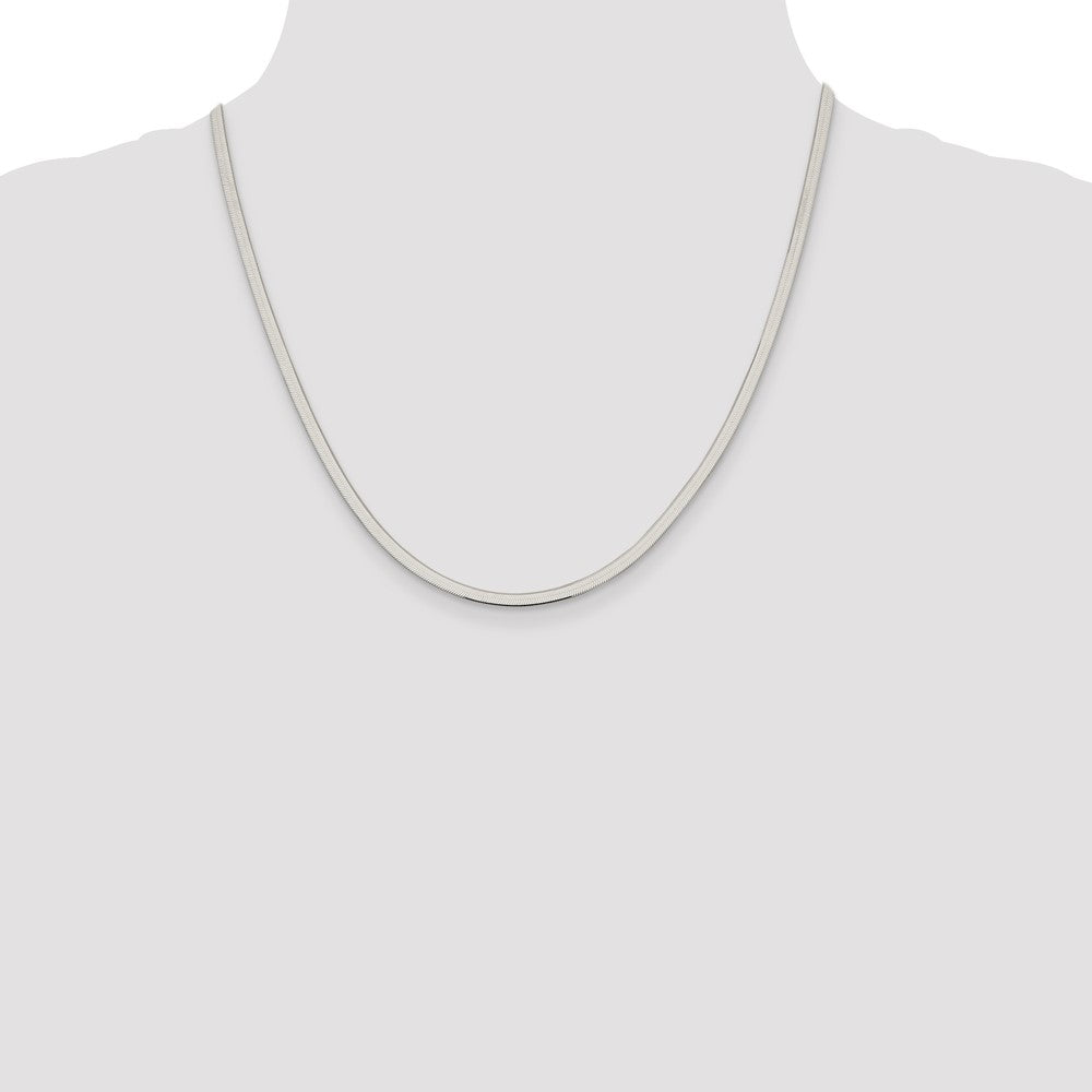 Buy Stylish 3mm Sterling Silver Herringbone Chain - Affordable Luxury!