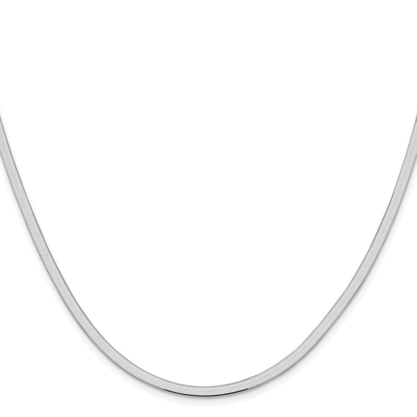 Rhodium-Plated 3mm Sterling Silver Magic Herringbone Chain