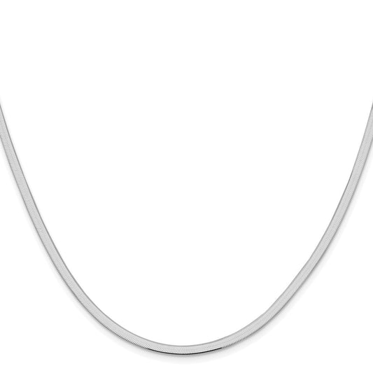 Exclusive Rhodium-Plated 3mm Sterling Silver Magic Herringbone Chain - Stylish Value!