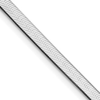 Buy Stylish Rhodium-Plated Sterling Silver 3.5mm Magic Herringbone Chain