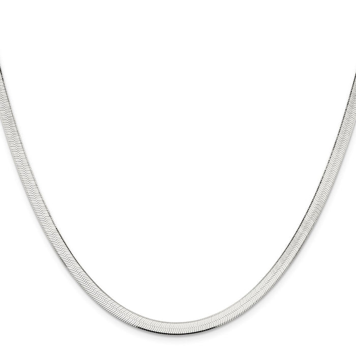 Buy 4.5mm Sterling Silver Enchanted Herringbone Chain - Stylish & Affordable!-2
