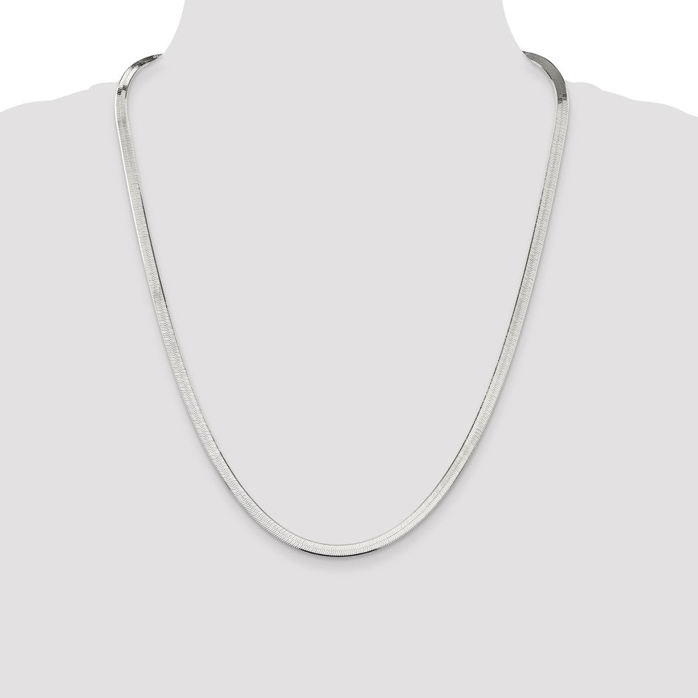 Buy Stylish 4.5mm Sterling Silver Enchanted Herringbone Necklace Today!