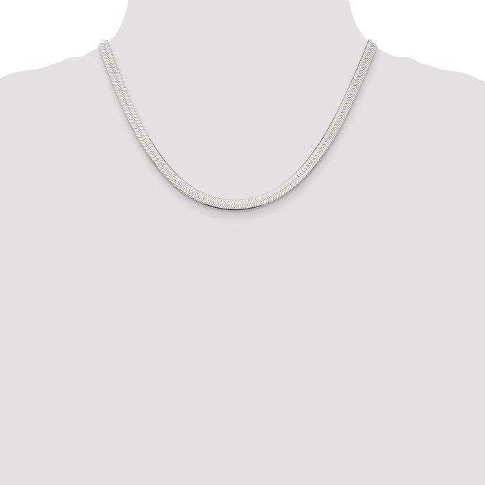 Buy Stylish Sterling Silver 5.25mm Enchanted Herringbone Necklace - Value Design-4