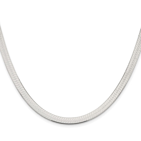 Rhodium-Plated 5.25mm Sterling Silver Chain