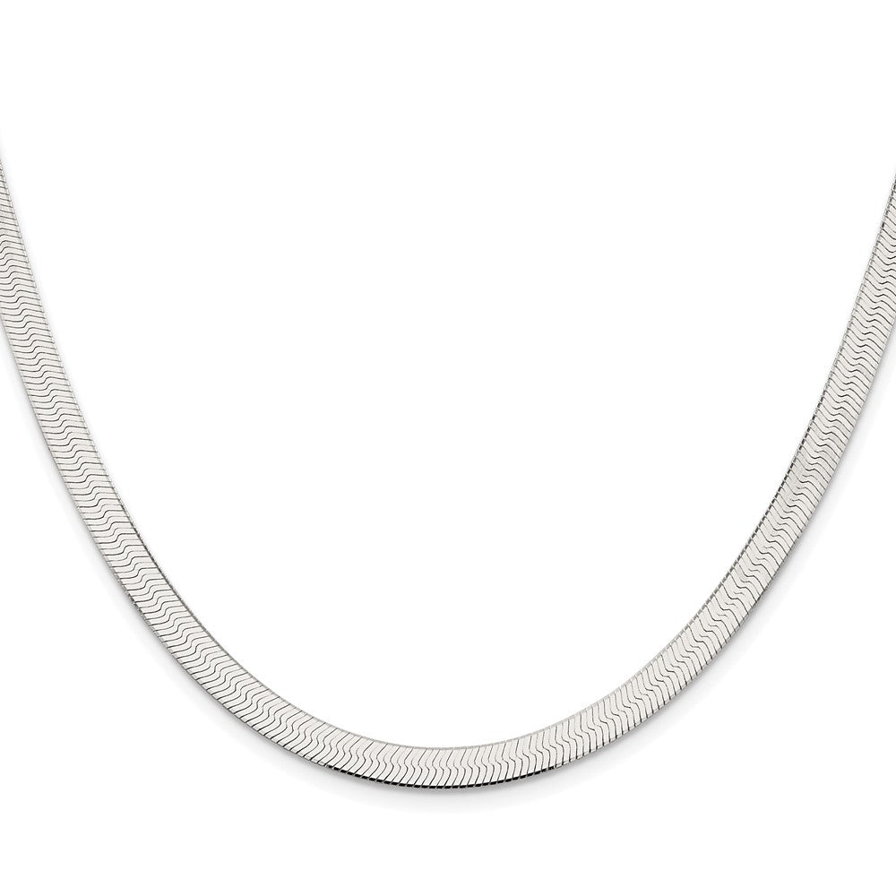 Buy Stylish Rhodium-Plated Sterling Silver 5.25mm Magic Herringbone Chain!