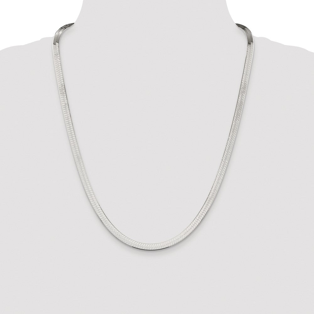 High-Quality Rhodium-Plated 5.25mm Sterling Silver Chain | Stylish Value Jewelry