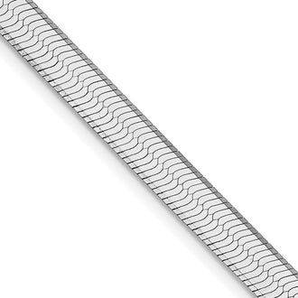 Exclusive Rhodium-Plated Sterling Silver 5.25mm Herringbone Chain - Stylish Value!