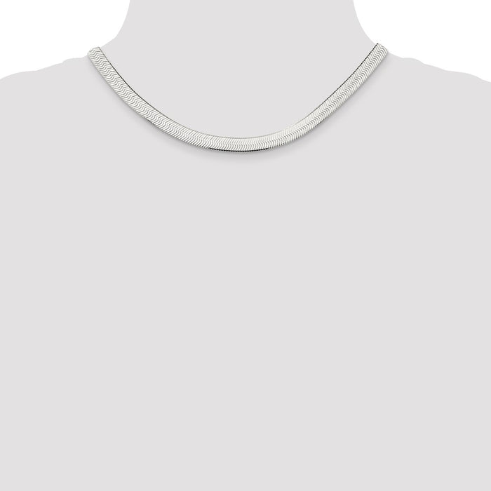 Buy Stylish 7.3mm Sterling Silver Magic Herringbone Chain - Luxury Jewelry-4
