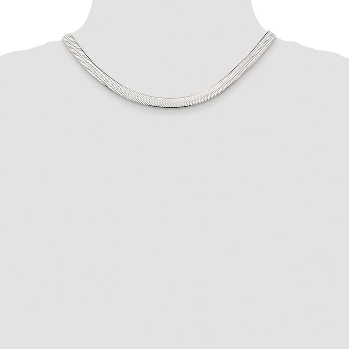High-Quality Rhodium-Plated Sterling Silver 7.3mm Chain - Stylish Value!-4