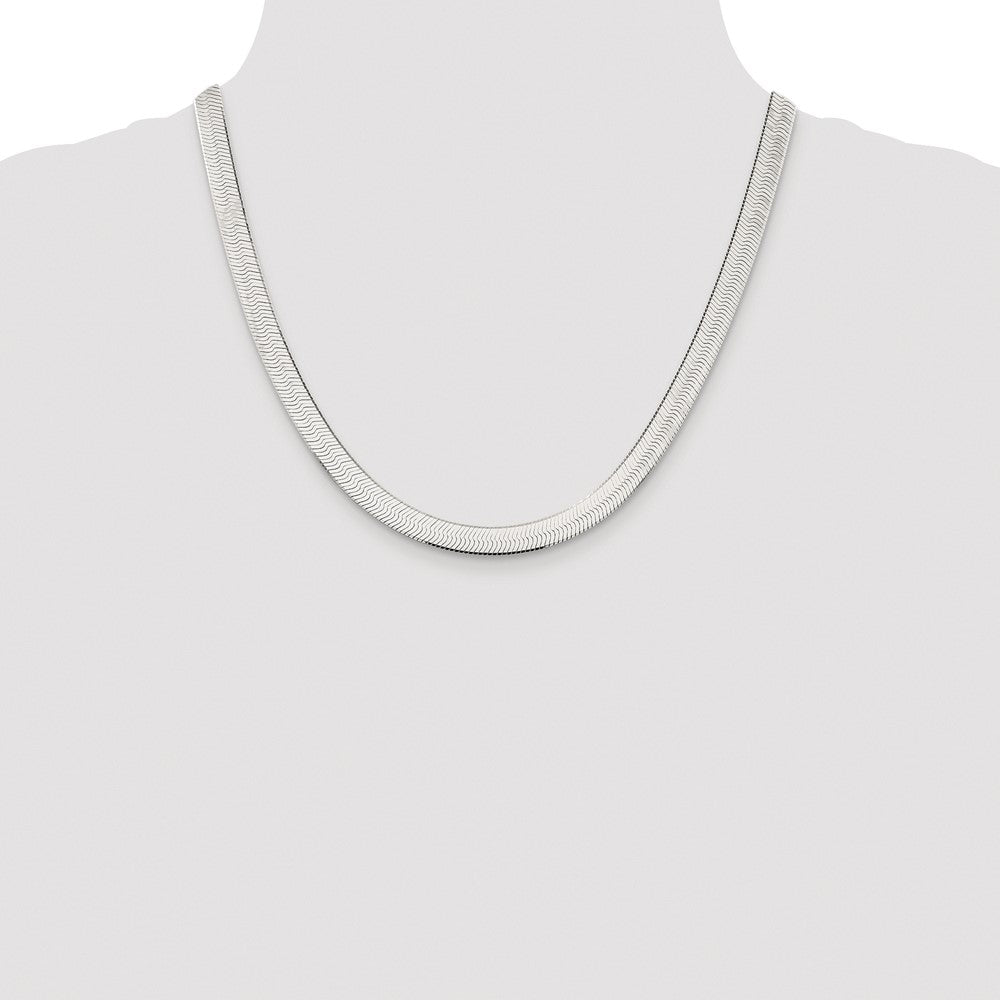High-Quality Rhodium-Plated Sterling Silver 7.3mm Chain - Stylish Value!