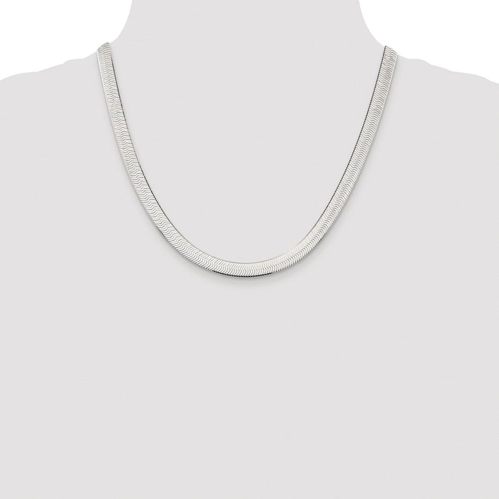 High-Quality Rhodium-Plated Sterling Silver 7.3mm Chain - Stylish Value!-4