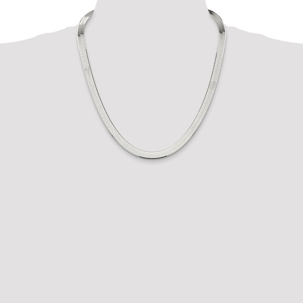 Buy Stylish Sterling Silver 8mm Enchanted Herringbone Necklace - Luxury Look!