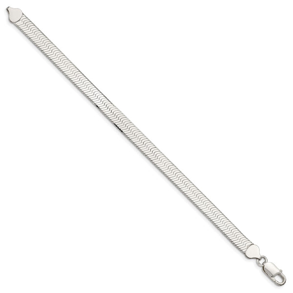 8mm Sterling Silver Herringbone Necklace