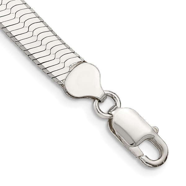 8mm Sterling Silver Herringbone Necklace