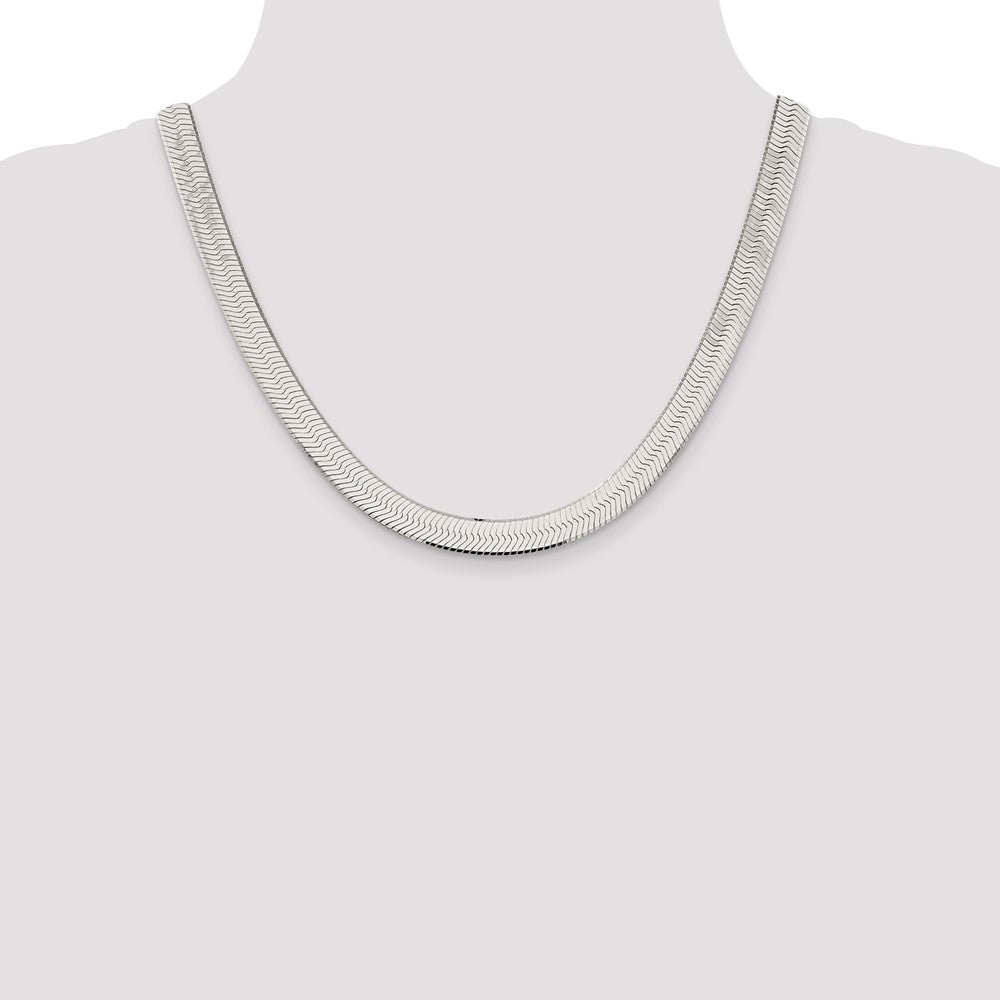 Exclusive Sterling Silver 8.75mm Enchanted Herringbone Necklace - Stylish Value