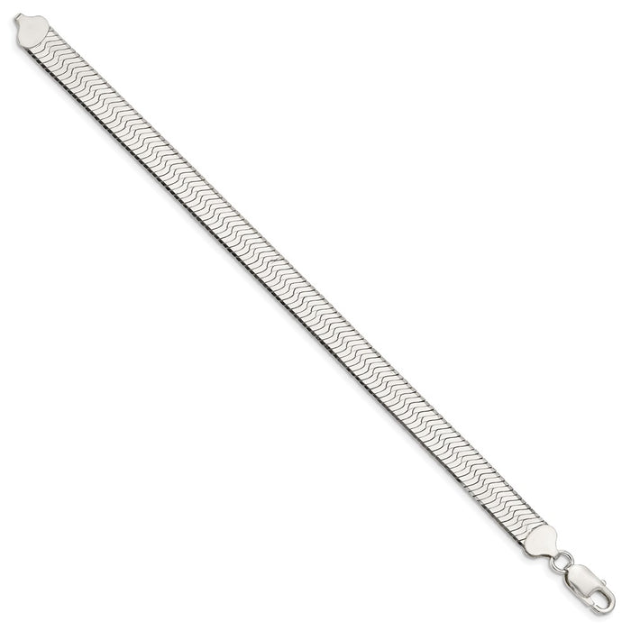 High-Quality Sterling Silver 8.75mm Enchanted Herringbone Necklace - Stylish Value!-2