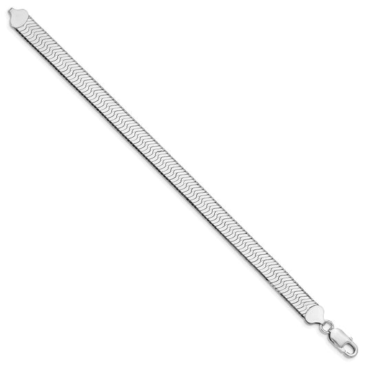 High-Quality Rhodium-Plated Sterling Silver 8.75mm Herringbone Chain - Stylish Value