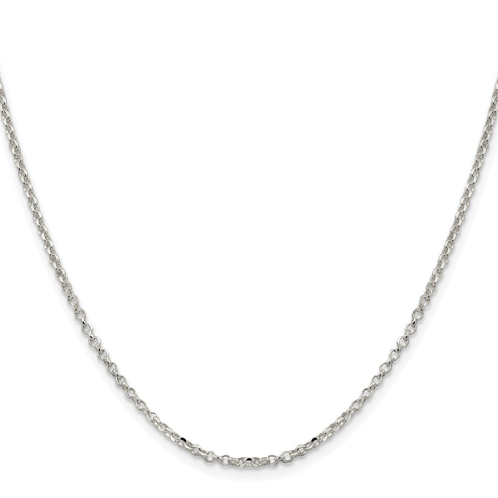 Buy Stylish Rhodium-Plated 2.2mm Diamond-Cut Cable Chain in Sterling Silver