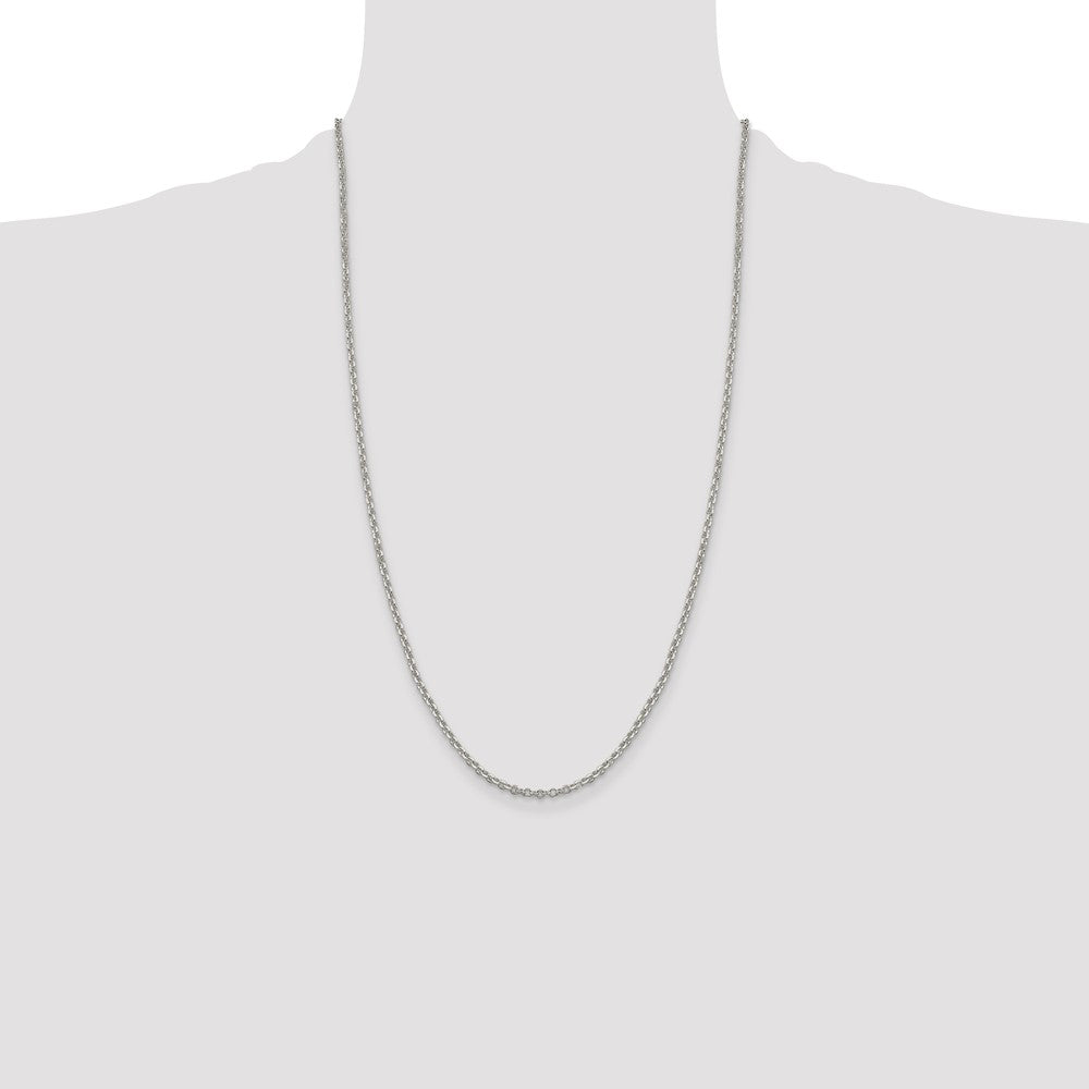 High-Quality Diamond-Cut 2.6mm Sterling Silver Cable Chain - Stylish Value Buy