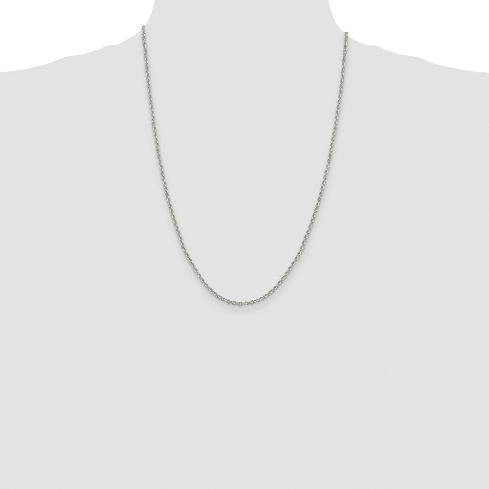 Buy Stylish Rhodium-Plated Sterling Silver 2.6mm Diamond-Cut Chain