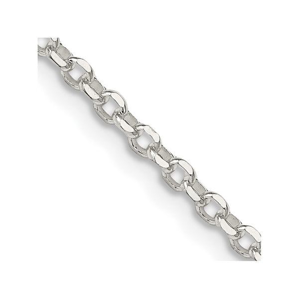 Sterling Silver 2.6mm Diamond-Cut Cable Chain with 4-Inch Extension