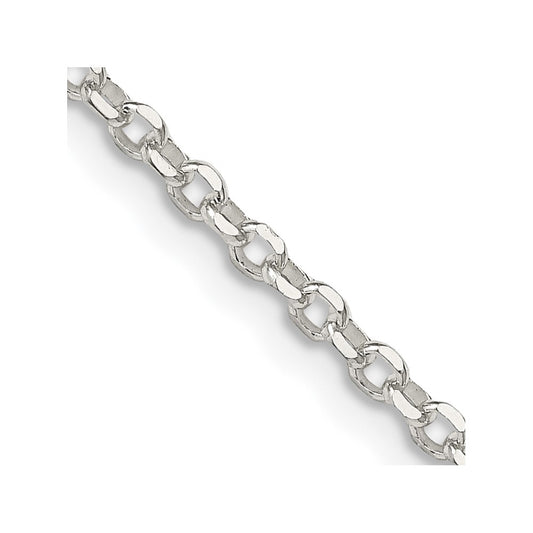 Buy Stylish 2.6mm Diamond-Cut Sterling Silver Cable Chain - Affordable Luxury!