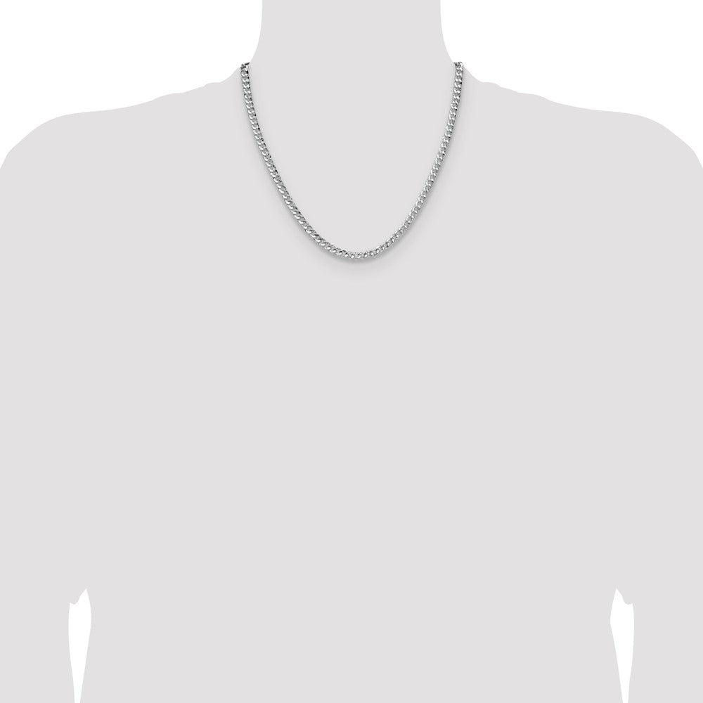 Buy Stylish Hammered Curb Chain in 4.75mm Sterling Silver - Affordable Luxury