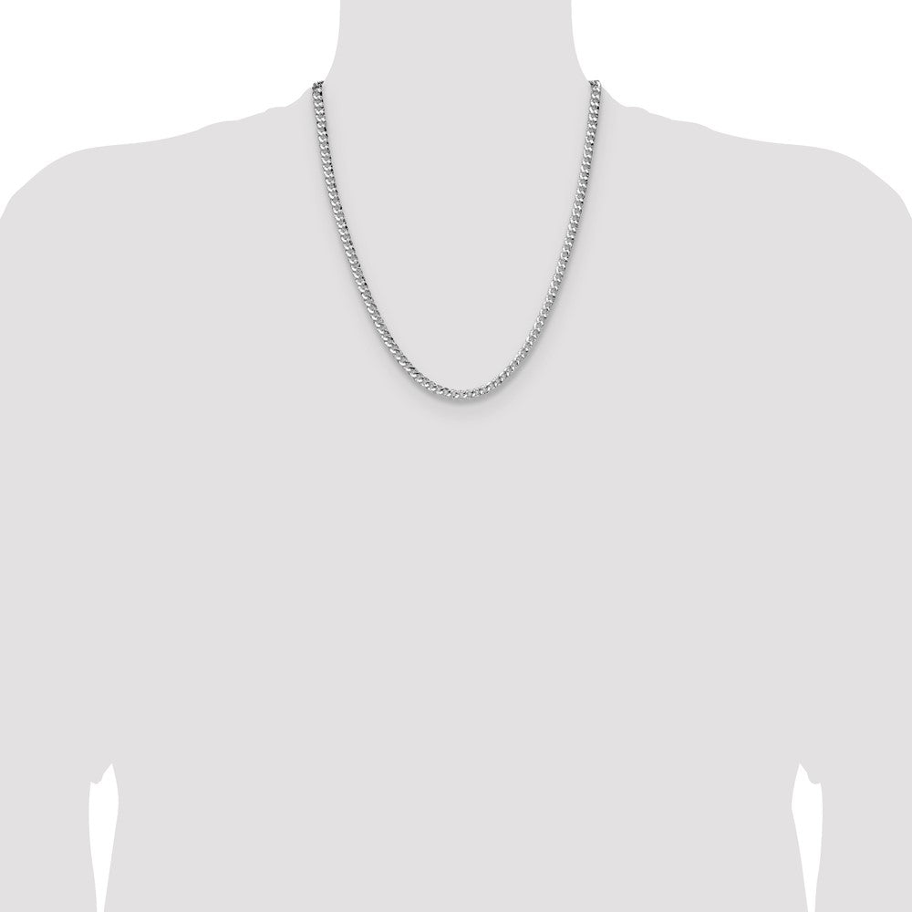 Buy Stylish Hammered Curb Chain 4.75mm in Sterling Silver - Affordable Luxury!