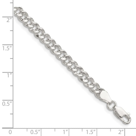 Buy Stylish Hammered Curb Chain in 4.75mm Sterling Silver - Luxury Look!