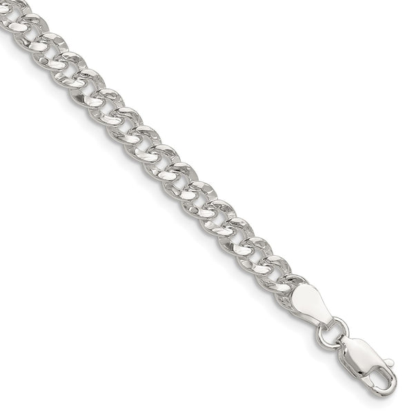 Hammered Curb Chain in 4.75mm Sterling Silver