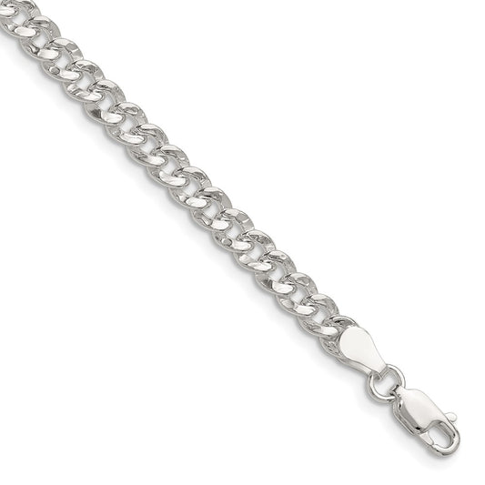 Buy Stylish Hammered Curb Chain in Sterling Silver - 4.75mm Width, Luxury Value