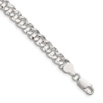 Buy Stylish Hammered Curb Chain in 6.35mm Sterling Silver - Affordable Luxury