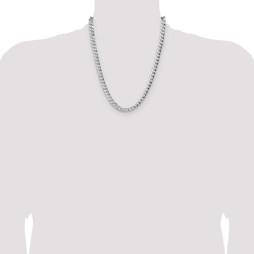 Buy Exclusive Hammered Curb Chain - 7.6mm Width in Sterling Silver, Stylish Value