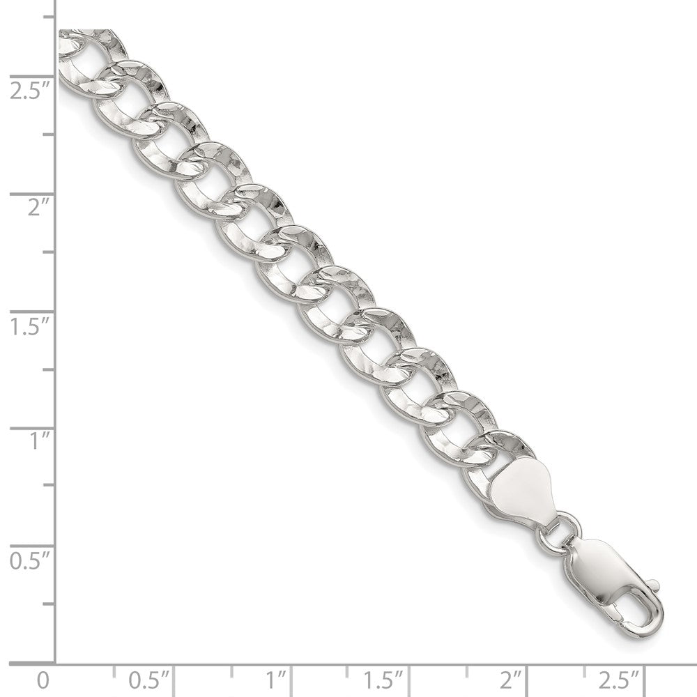 Buy Stylish Hammered Curb Chain - 7.6mm Width in Sterling Silver at Value Price