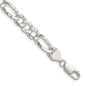 Exclusive Hammered Figaro Chain 7.6mm Width in Sterling Silver - Affordable Luxury-3