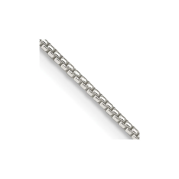 1.25mm Round Box Chain in Sterling Silver