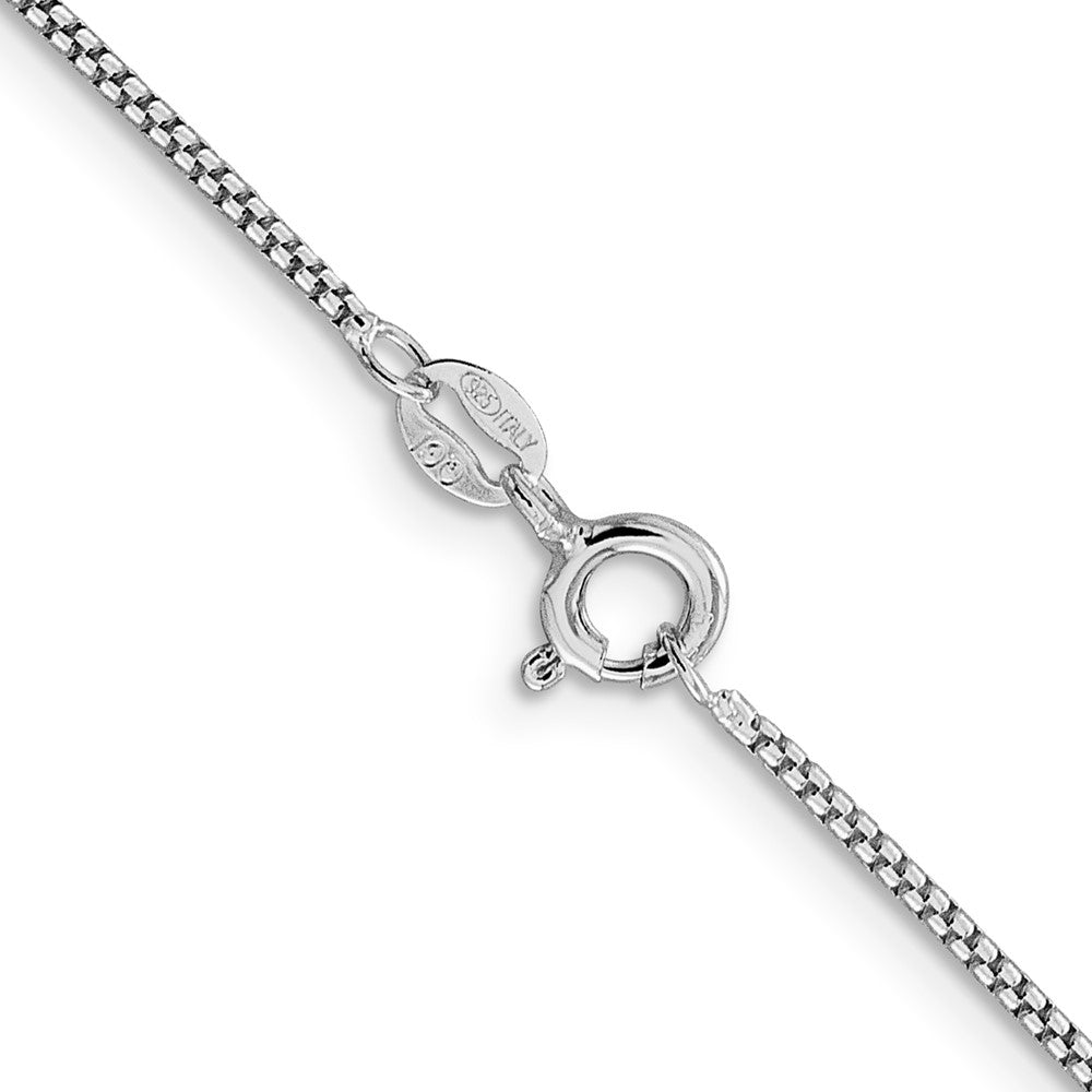 High-Quality Rhodium-Plated Sterling Silver 1.25mm Chain - Stylish Value!