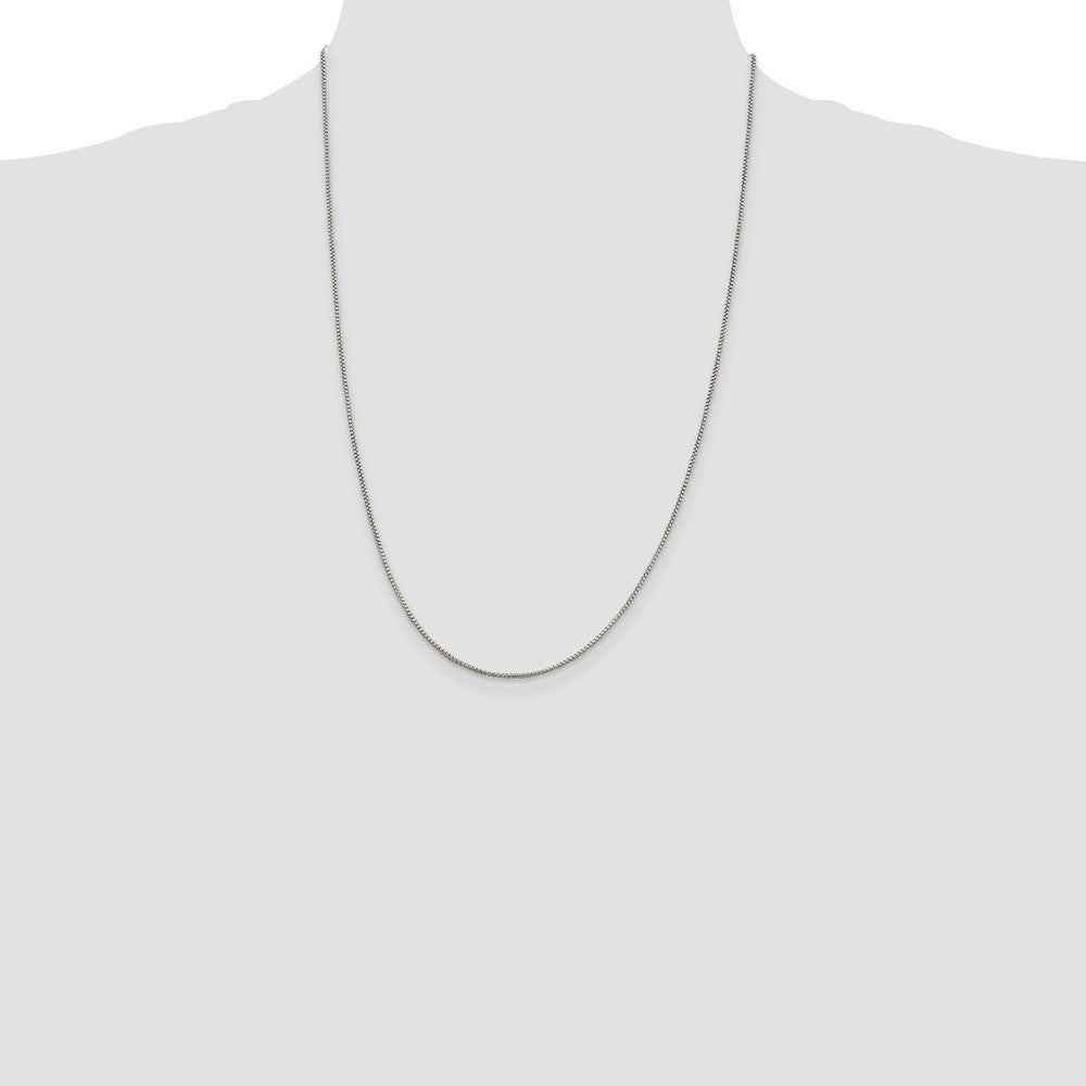 High-Quality Rhodium-Plated Sterling Silver 1.25mm Chain - Stylish Value!