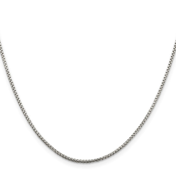1.5mm Round Box Chain in Sterling Silver