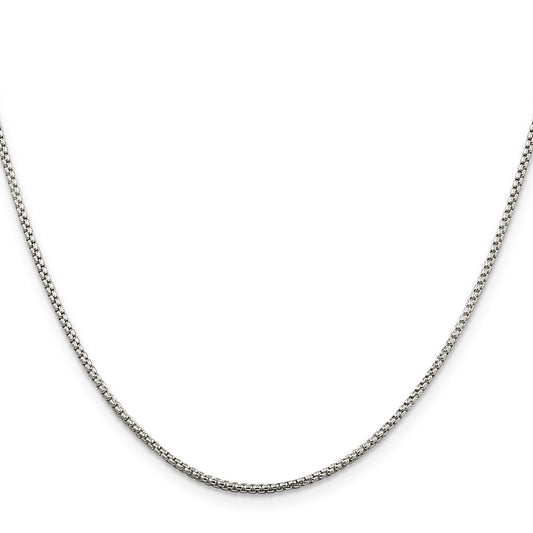 Buy Stylish 1.5mm Round Box Chain in Sterling Silver - Affordable Luxury