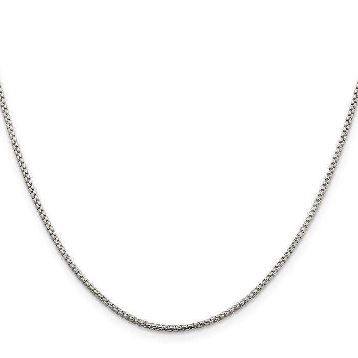 Buy Stylish 1.5mm Round Box Chain in Sterling Silver - Affordable Luxury-2