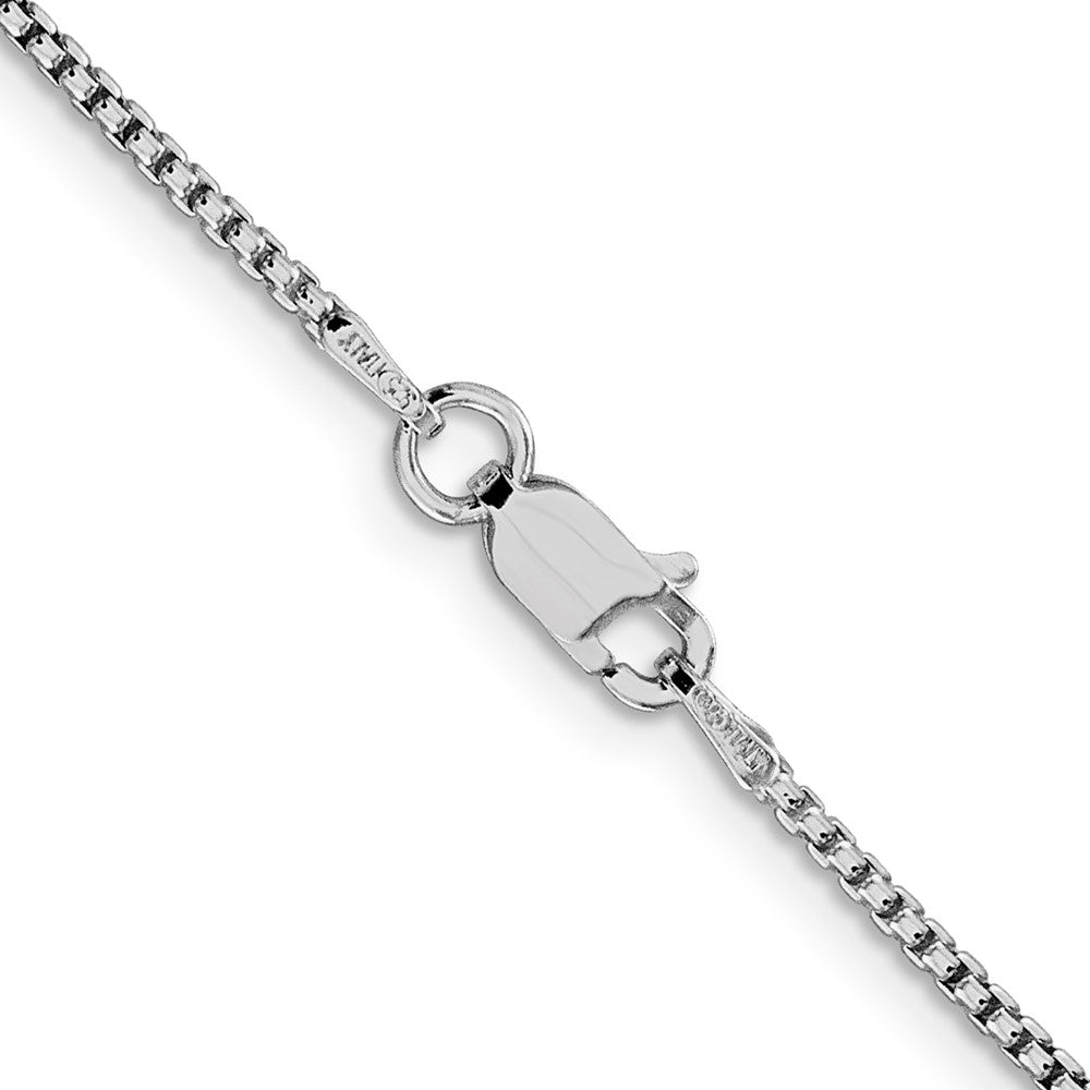 Buy Exclusive Rhodium-Plated 1.5mm Round Box Chain in Sterling Silver - Stylish Value