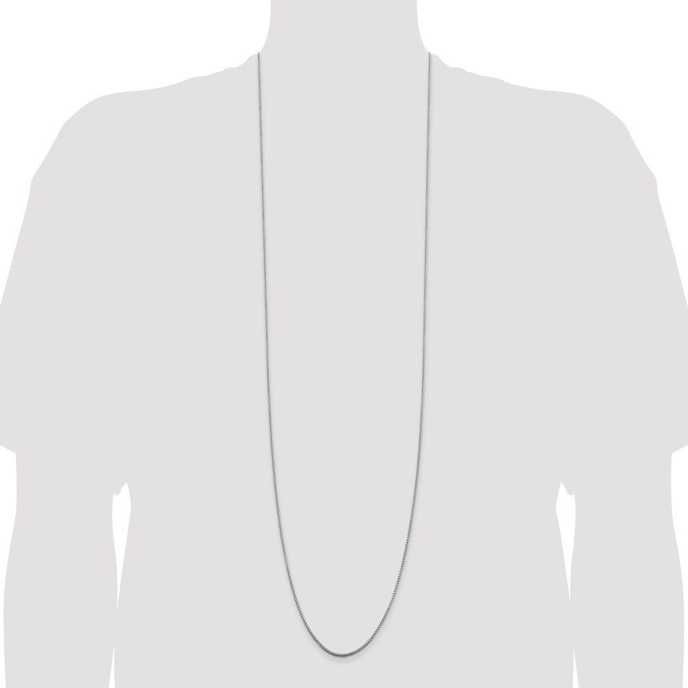 Buy Stylish Rhodium-Plated 1.5mm Round Box Chain - Affordable Sterling Silver