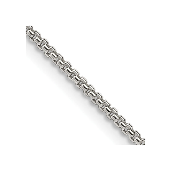 1.5mm Round Box Chain in Sterling Silver