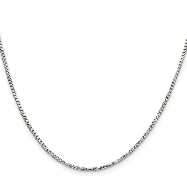 1.75mm Round Box Chain in Sterling Silver